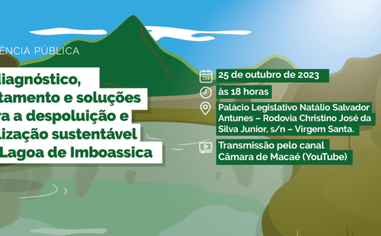 Despoluição da Lagoa de Imboassica: audiência pública acontece nesta quarta-feira (25)