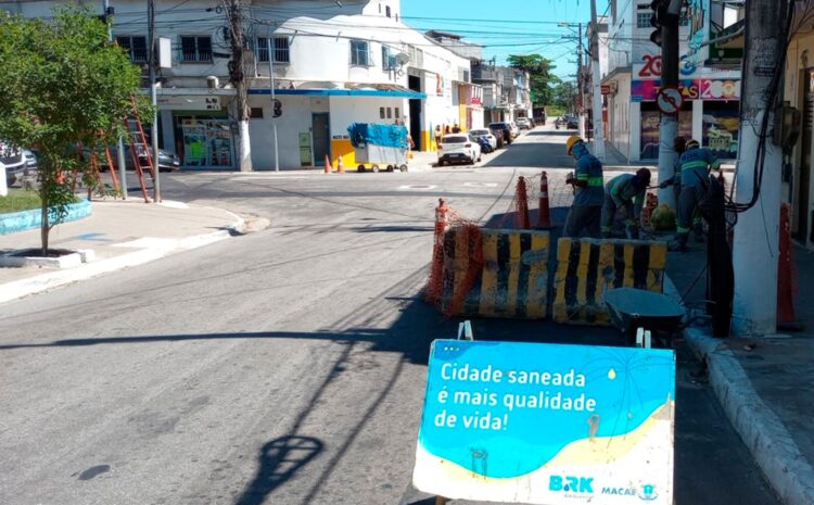 Macaé avança nas obras de esgotamento sanitário e BRK divulga programação semanal