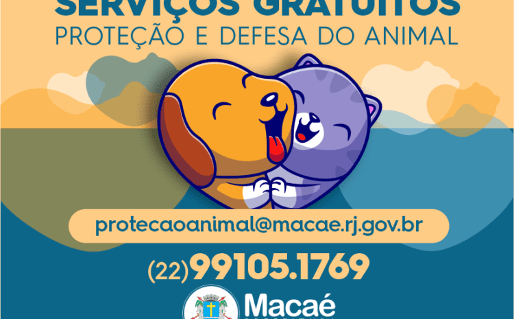 Tutores de animais em Macaé ganham serviços gratuitos e Programa de Adoção