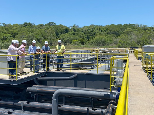 Diretoria da Agersan Macaé acompanha obras de ampliação da estação de tratamento de esgoto da BRK