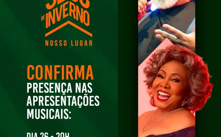  Búzios: Festival Sesc de Inverno confirma presença de Alcione e Jorge Aragão nas apresentações musicais na Praça Tia Uia, nos dias 26 e 27 de julho