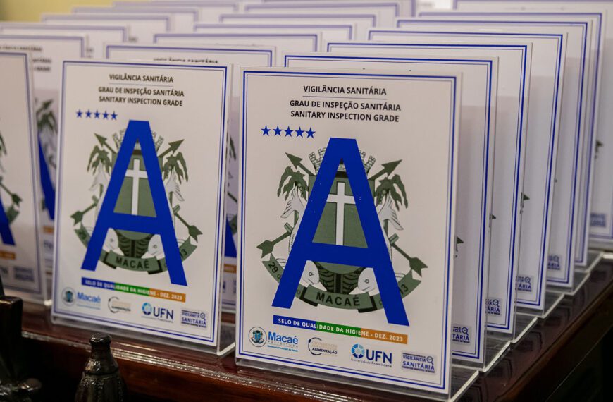 Macaé premia 19 estabelecimentos com o Selo A B C de qualidade sanitária